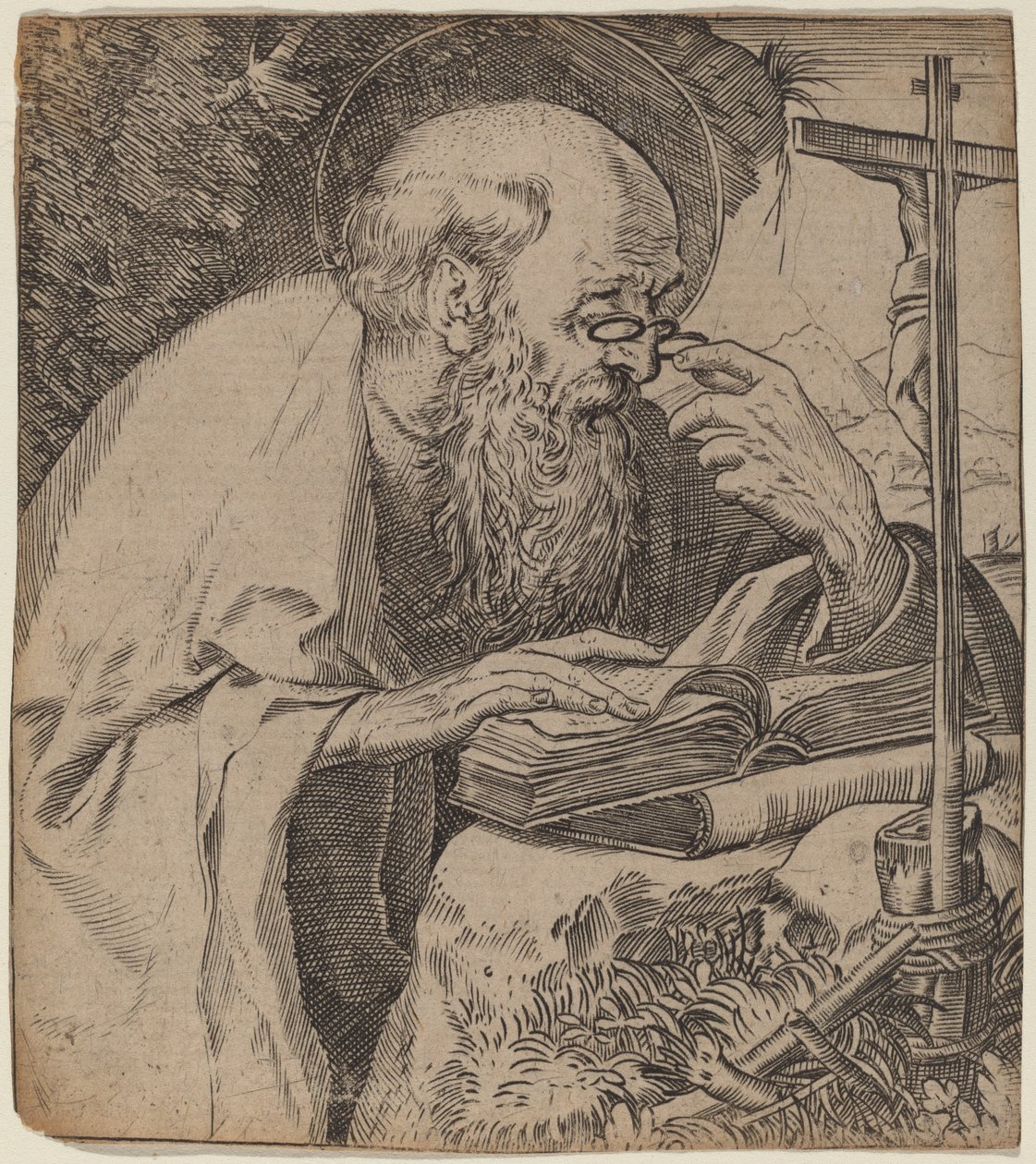 Sankt Jerome av Annibale Carracci