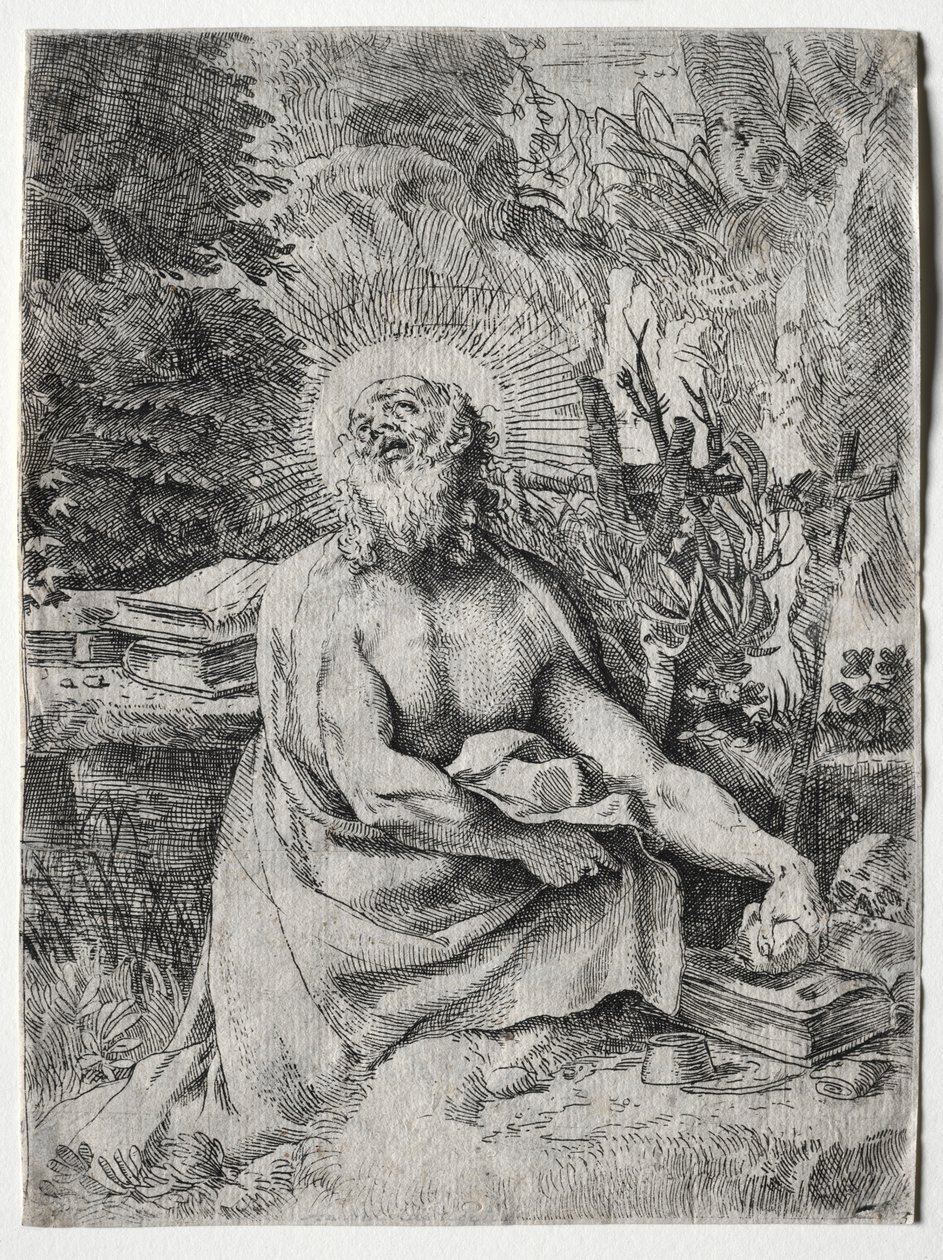 St. Hieronymus, ca. 1591. av Annibale Carracci