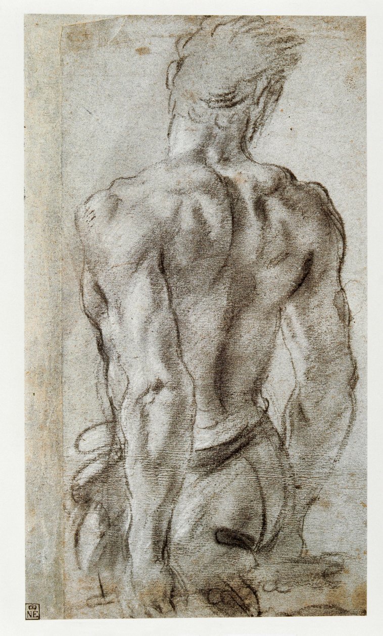 Studie av en manlig figur ... av Annibale Carracci