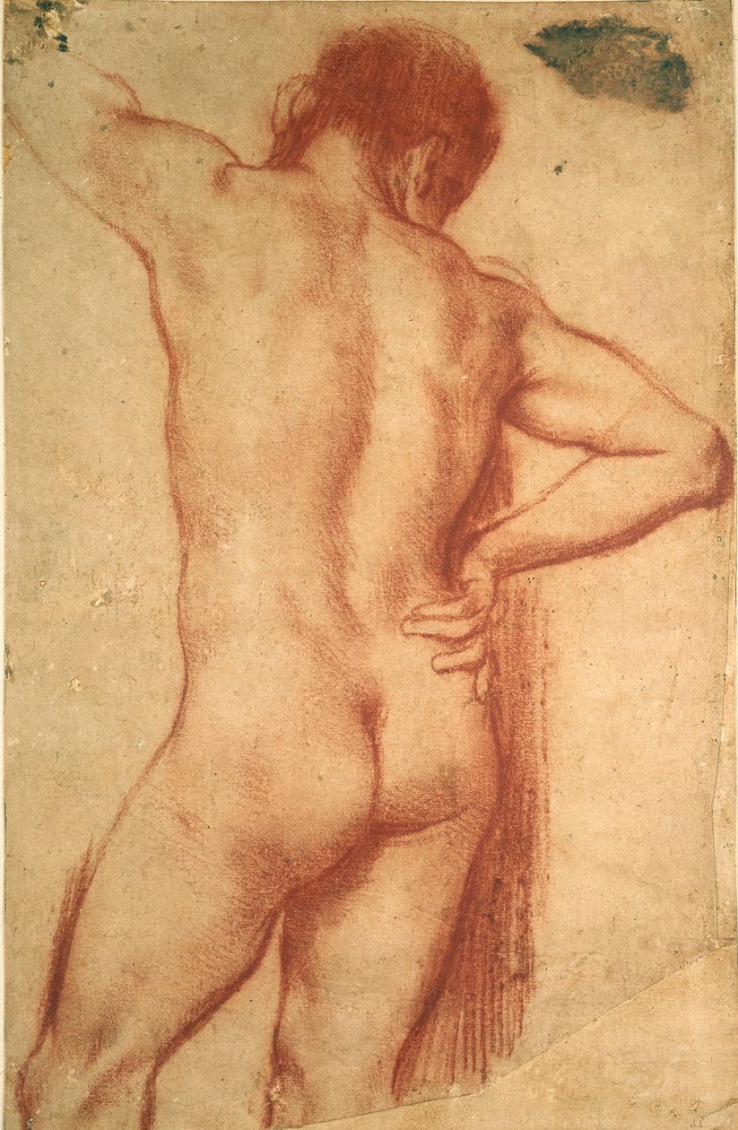Studie av en naken man, 1600-talet av Annibale Carracci