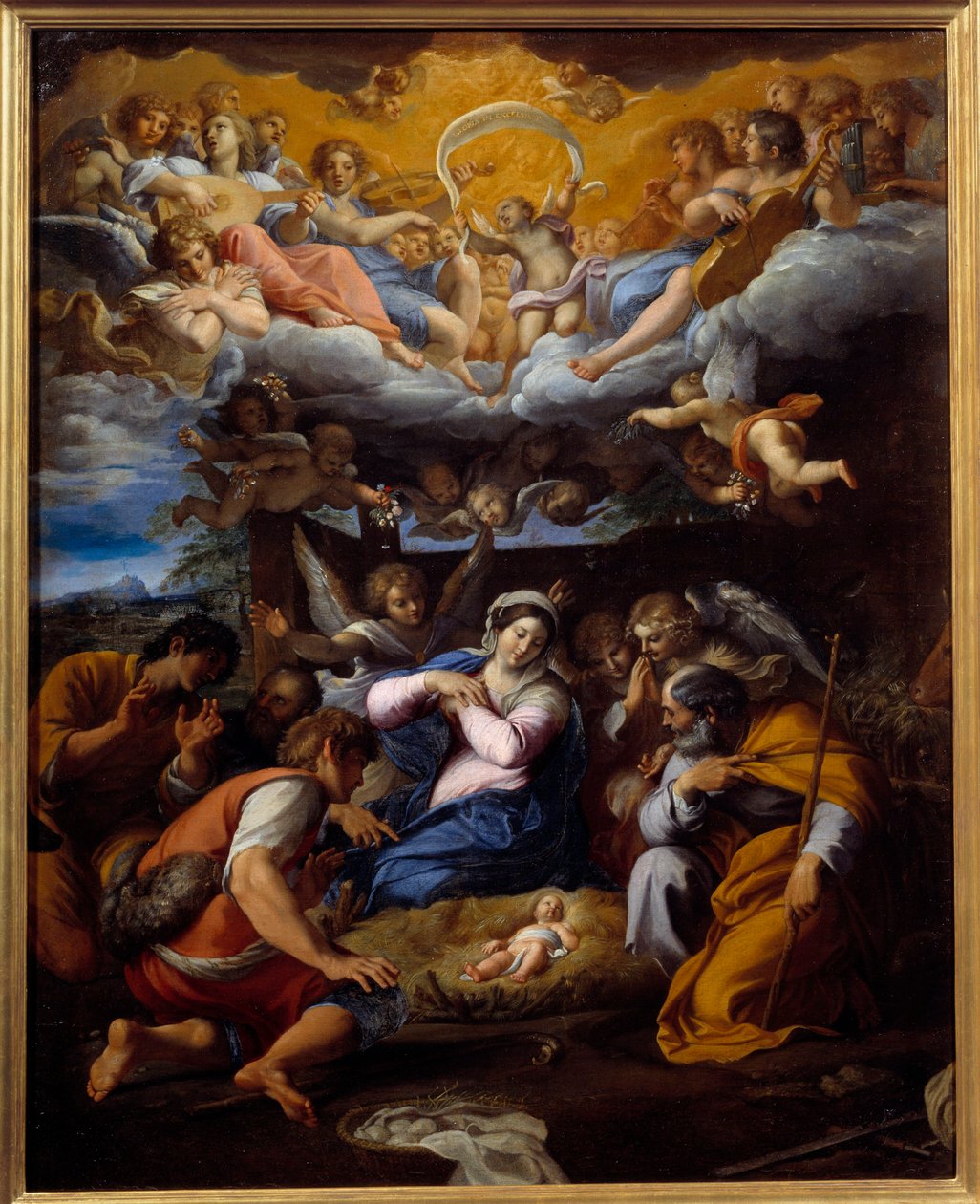 Herdarnas tillbedjan målning av Annibale Carracci eller Annibal Carrache (1560-1609) av Annibale Carracci