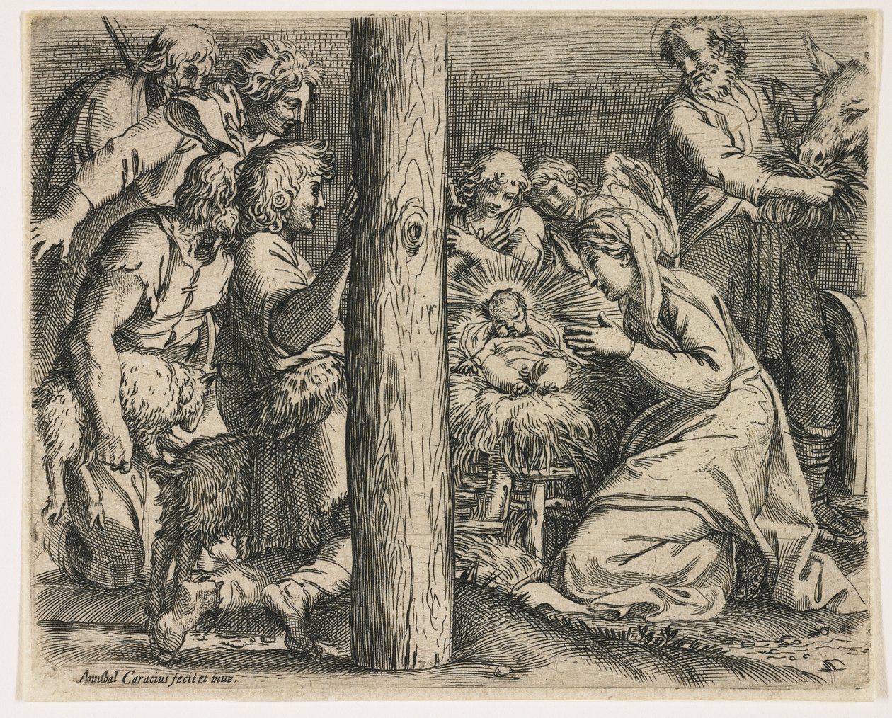 Herdarnas tillbedjan, ca. 1606 av Annibale Carracci