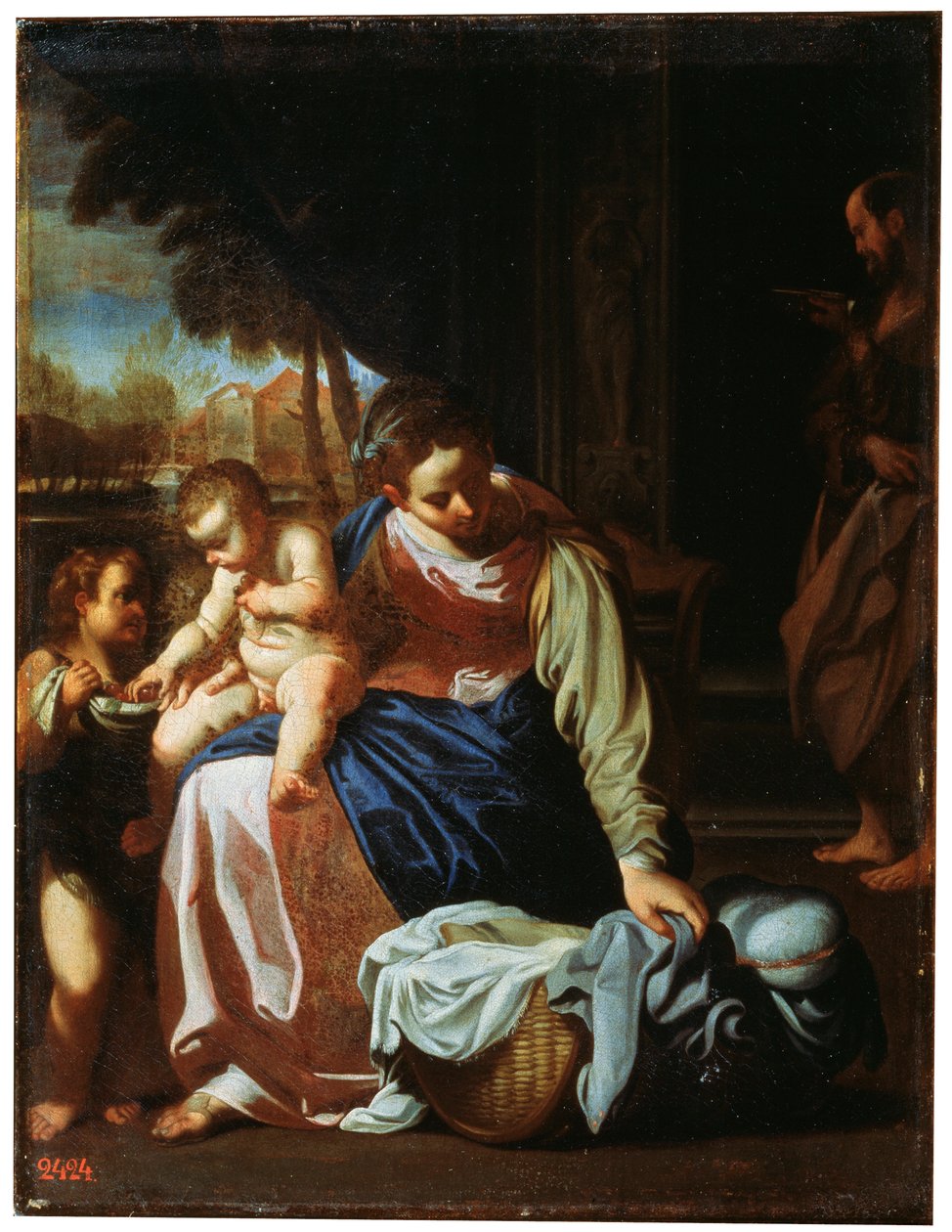 Den heliga familjen, sent 1500-tal eller tidigt 1600-tal av Annibale Carracci