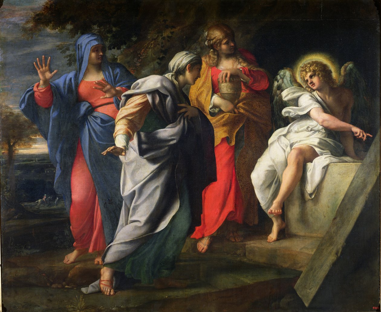 De heliga kvinnorna vid Kristi grav, ca 1597-8 av Annibale Carracci