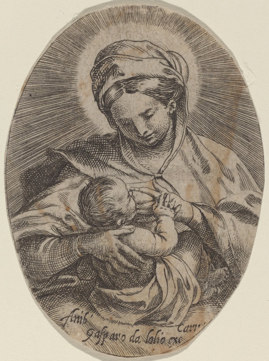 Madonnan som ammar Kristusbarnet av Annibale Carracci
