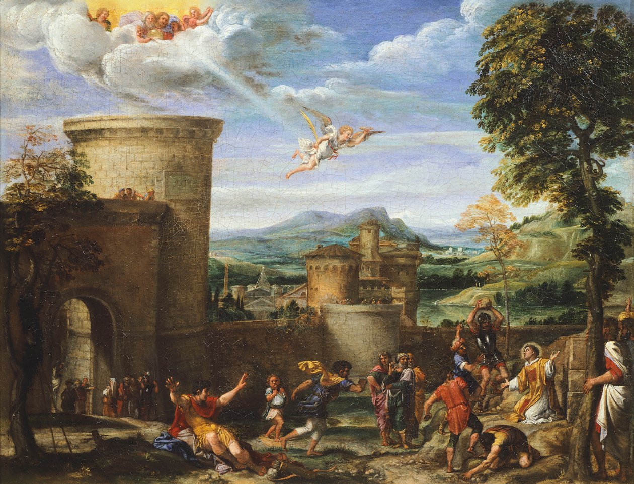 Sankt Stefans martyrskap, ca 1603-04 (olja på duk) av Annibale Carracci