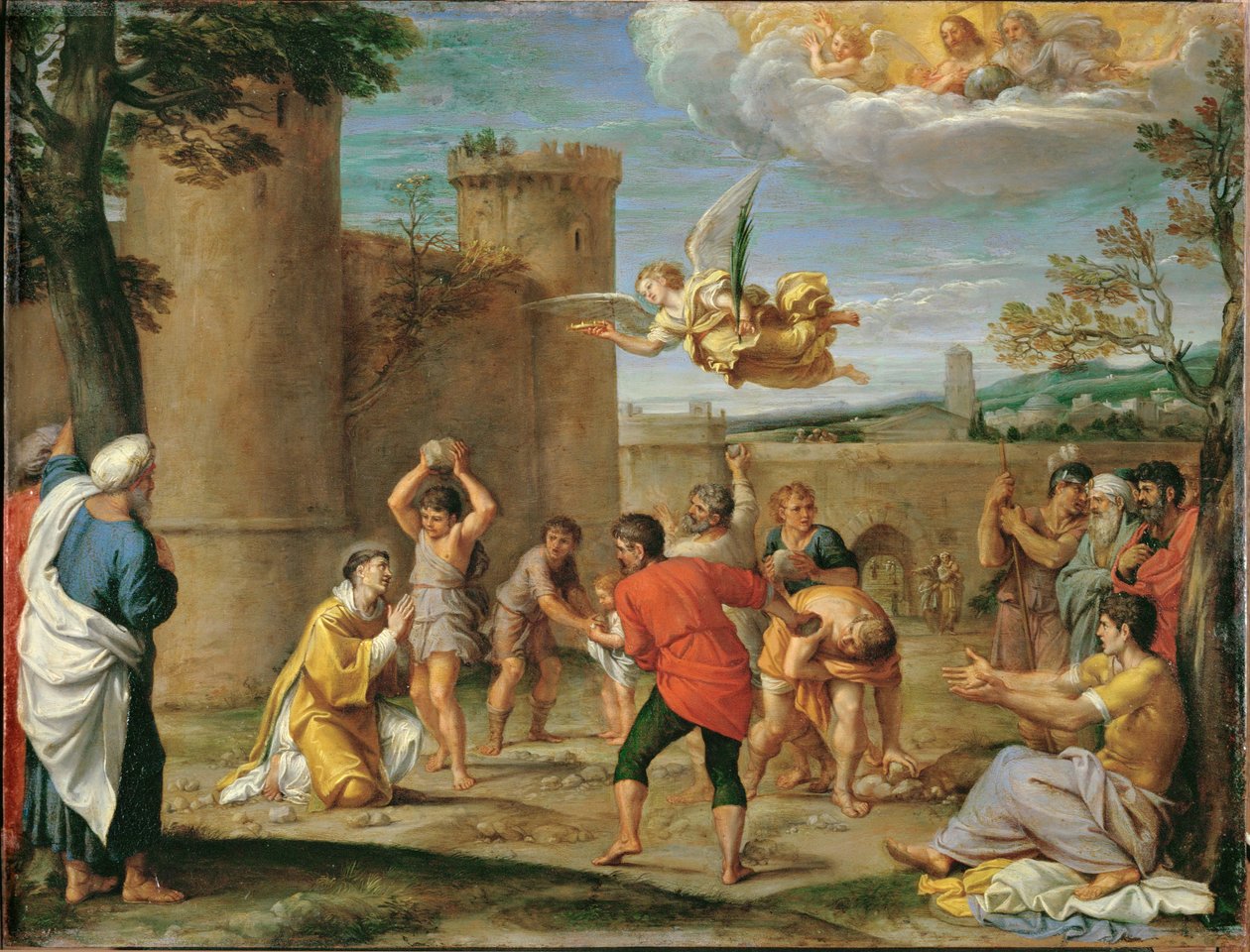 Steningen av Sankt Stefan ... av Annibale Carracci