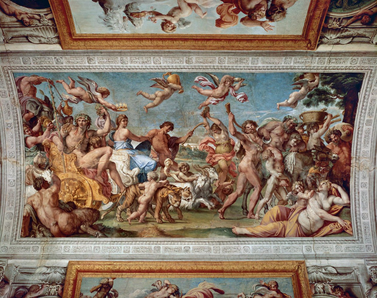 Bacchus och Ariadnes triumf... av Annibale Carracci