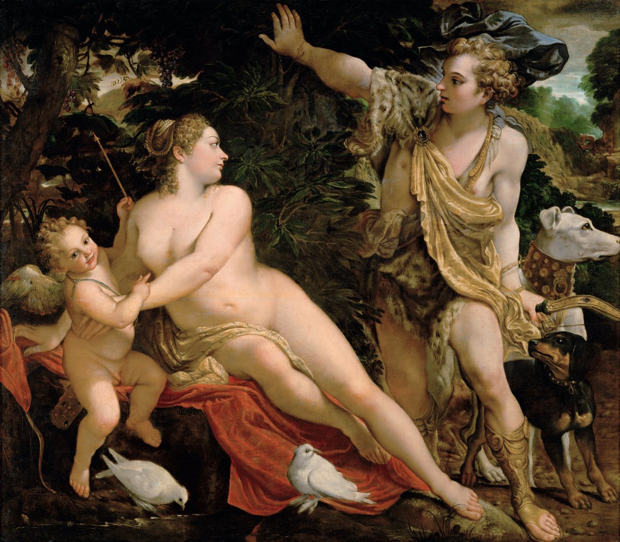 Venus och Adonis av Annibale Carracci