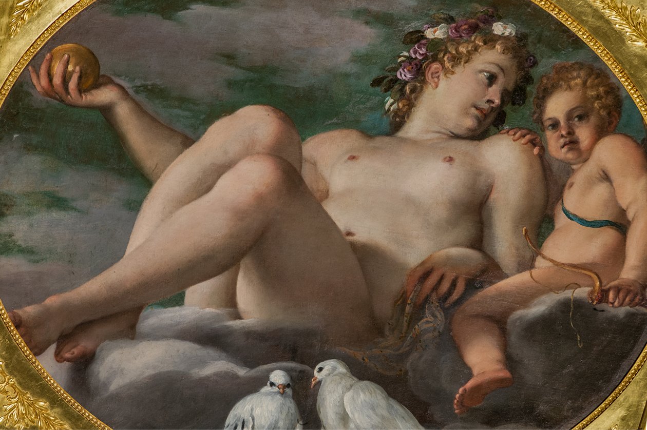 Venus och Amor, detalj av 2384628 av Annibale Carracci