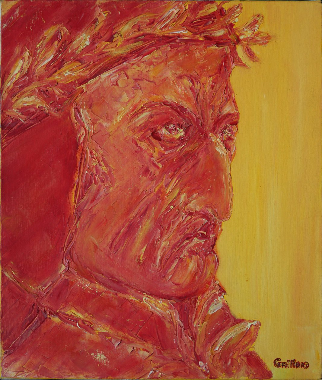 Dante (olja på duk) av Annick Gaillard