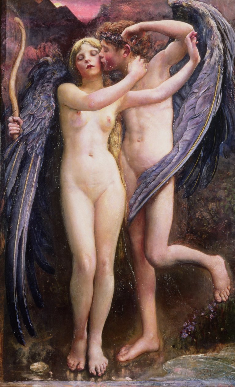 Amor och Psyke av Annie Louisa Swynnerton