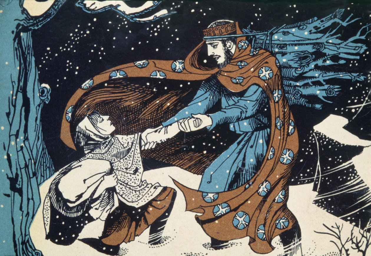 King Wenceslas, Anonym julbokillustration av Unbekannt Unbekannt