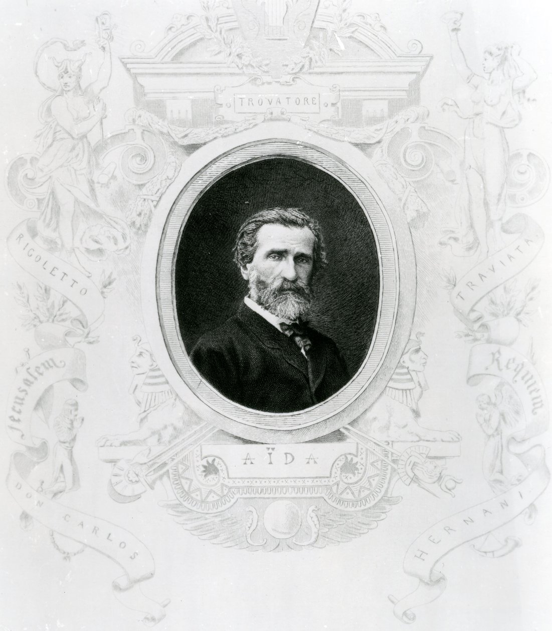 Omslagsblad för Aida av Giuseppe Verdi (1813-1901) (litografi) av Unbekannt Unbekannt