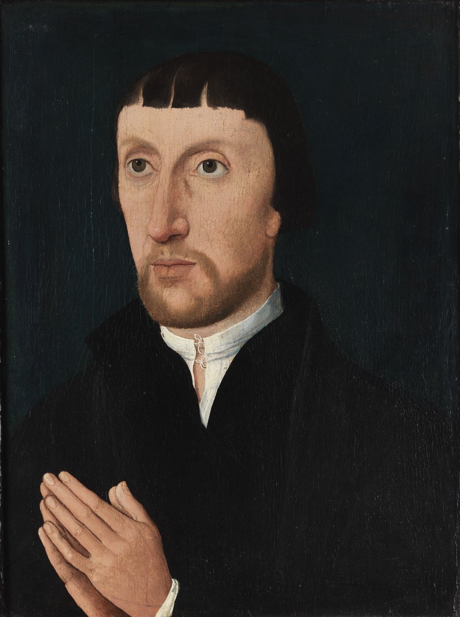 Portrait eines Mannes mit gefalteten Händen av Anonymous