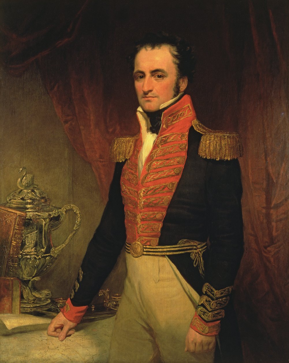 Porträtt av amiral Sir James Stirling (1791-1865), förste guvernör i västra Australien 1829-39, ca 1833 av Unbekannt Unbekannt