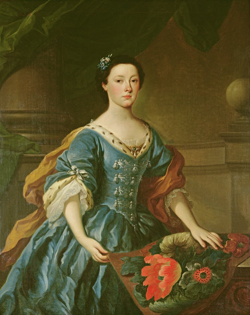 Porträtt av Jane Allgood, ca 1745-50 av Unbekannt Unbekannt