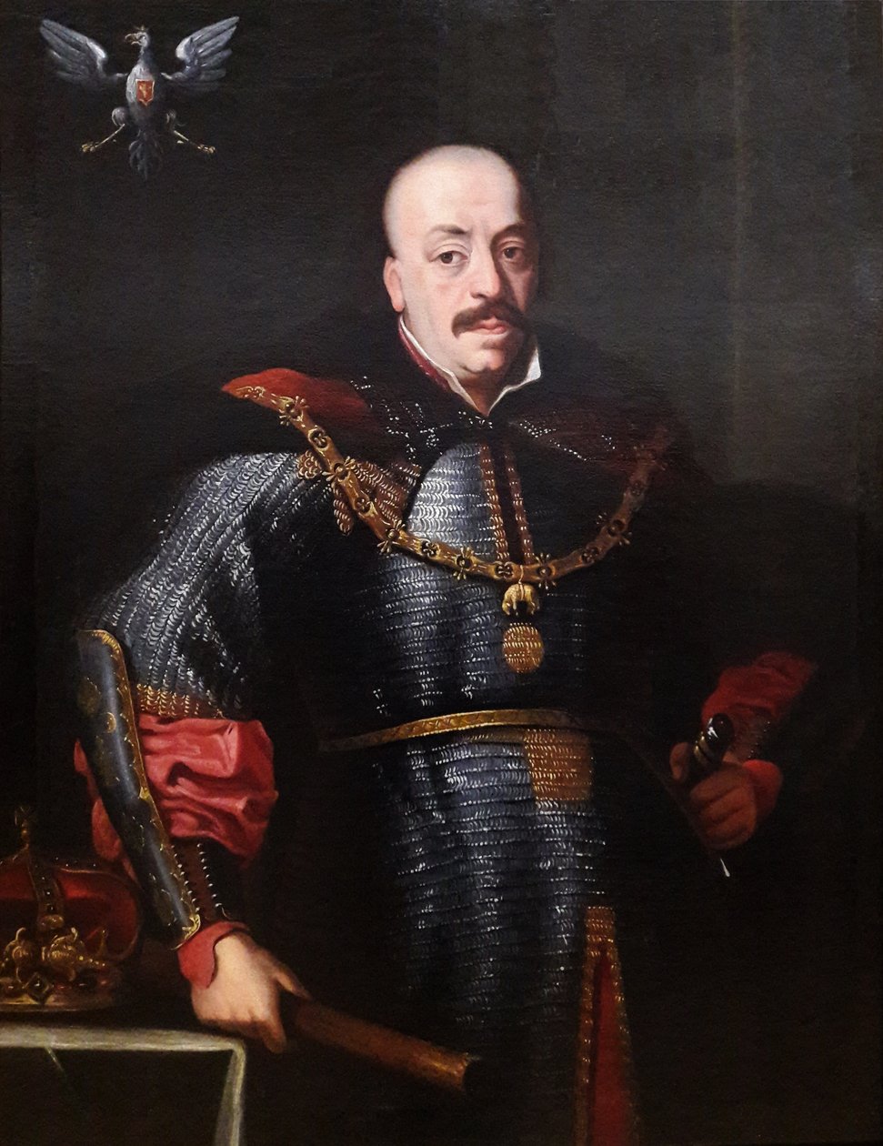 Porträtt av kung John II Casimir i en chainmail av Anonymous