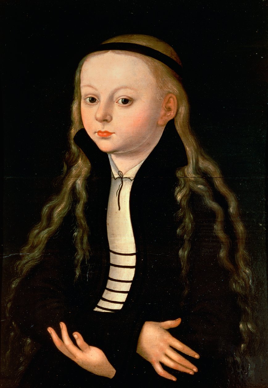 Porträtt av en flicka, möjligen Martin Luthers dotter Magdalena, efter Lucas Cranach, Senior, ca. 1520 av Unbekannt Unbekannt