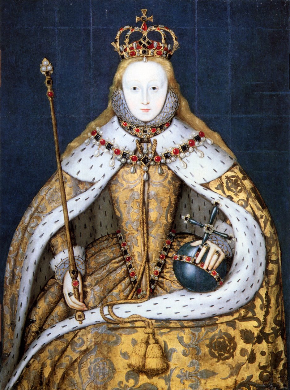 Drottning Elizabeth I England i hennes Coronation Robes av Anonymous