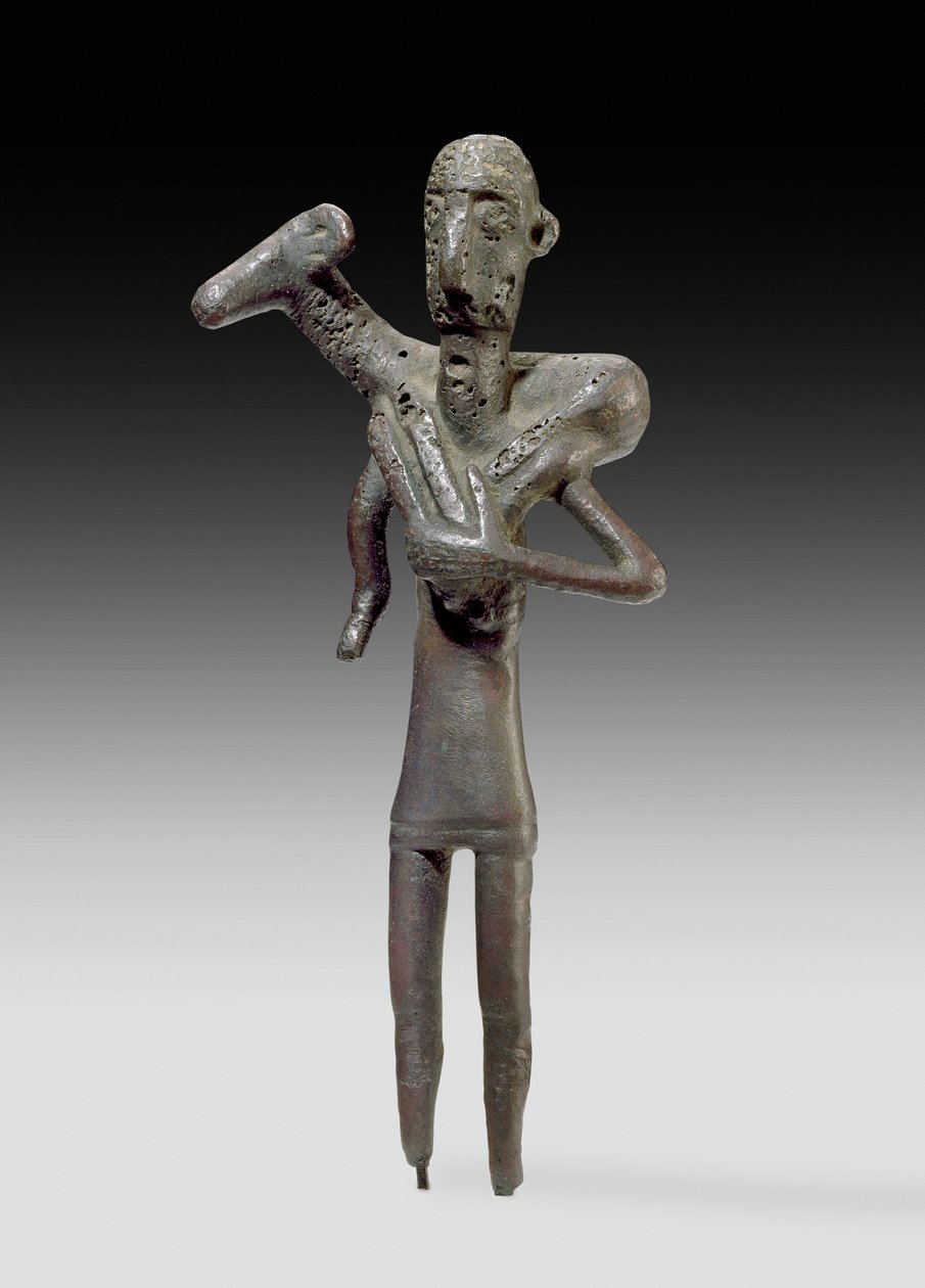 Herdefigur, sardinsk (brons) (för baksidan se 419816) av Unbekannt Unbekannt