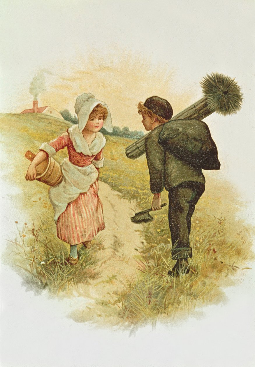 The Sweep and the Milkmaid (bokillustration) av Anonymous