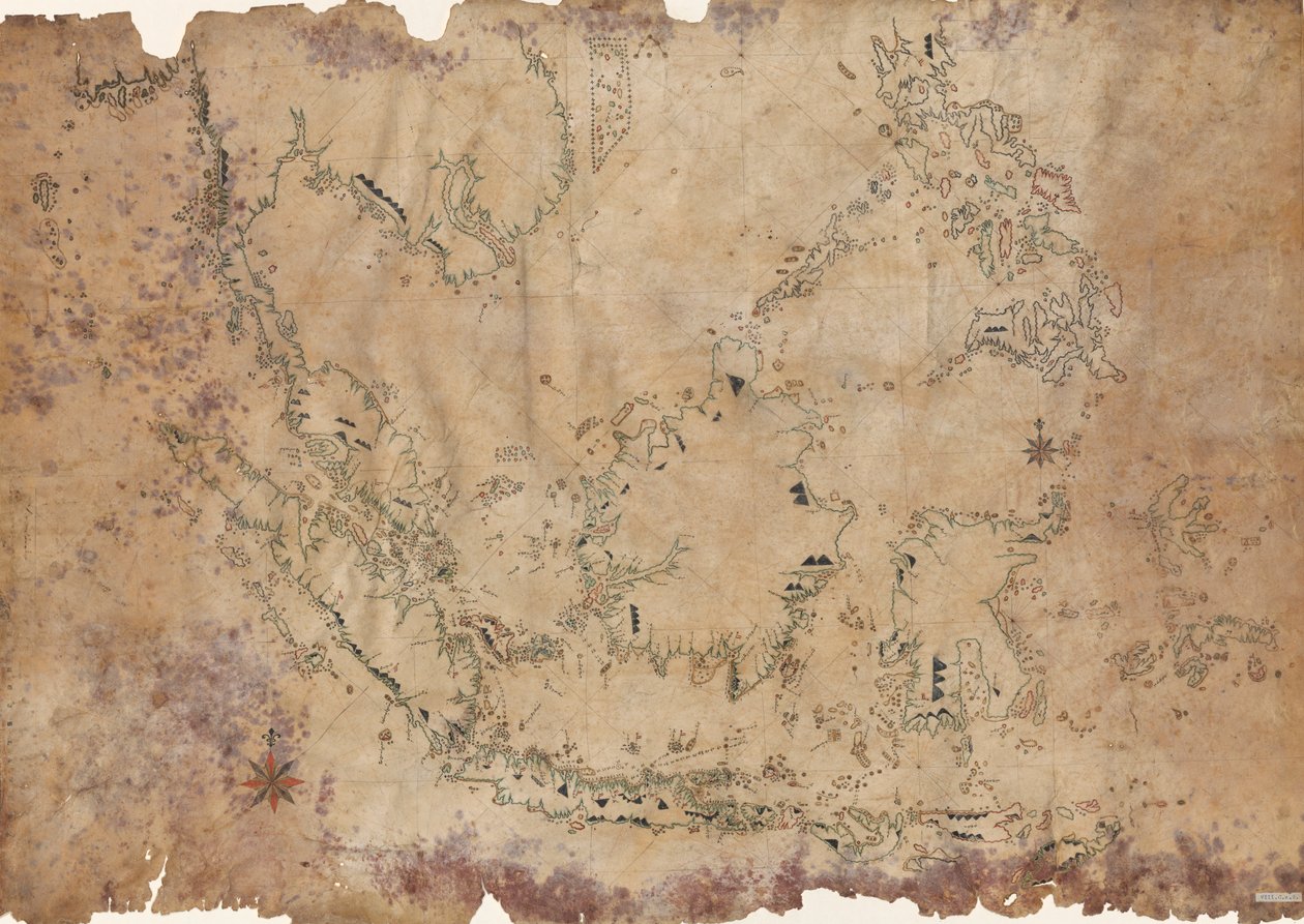 This early 19th-century chart of the East Indian Archipelago written in ...