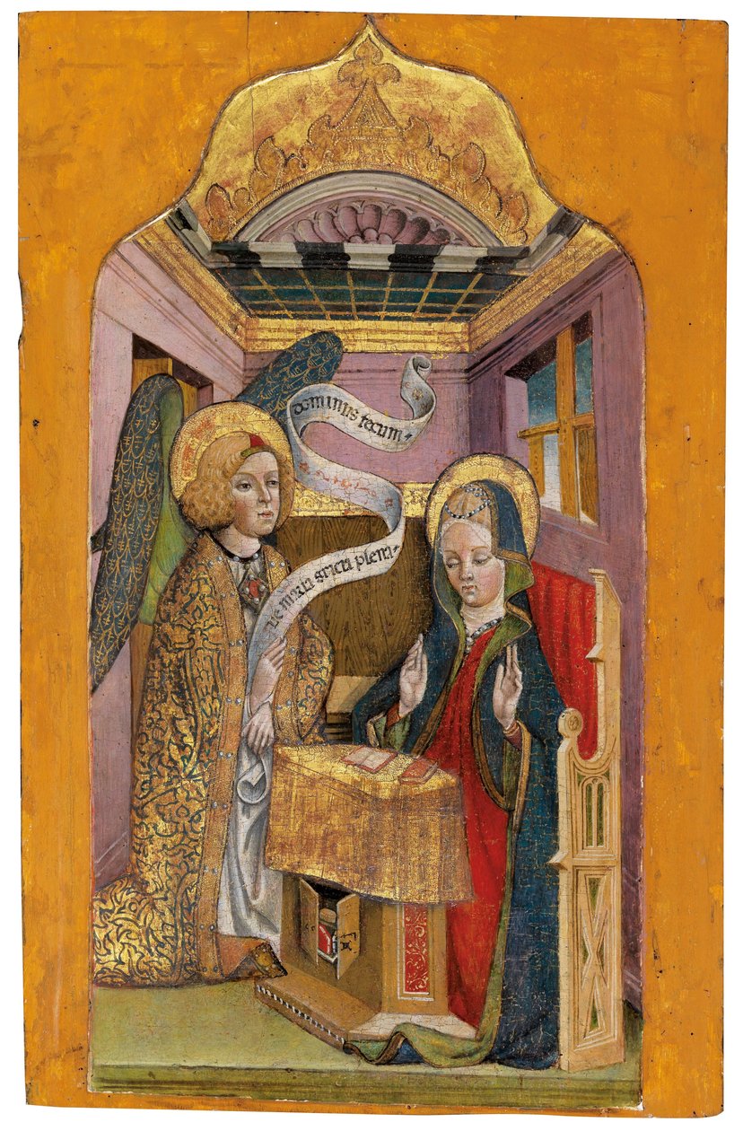 Verkündigung, wohl ligurische Schule, wohl Umkreis des „Meister der Del-Monte-Verkündigung“ av Unknown