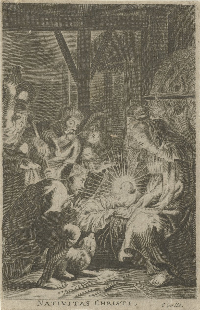 Tillbedjan av herdarna Nativitas Christi (titel på objekt) av Anonymous
