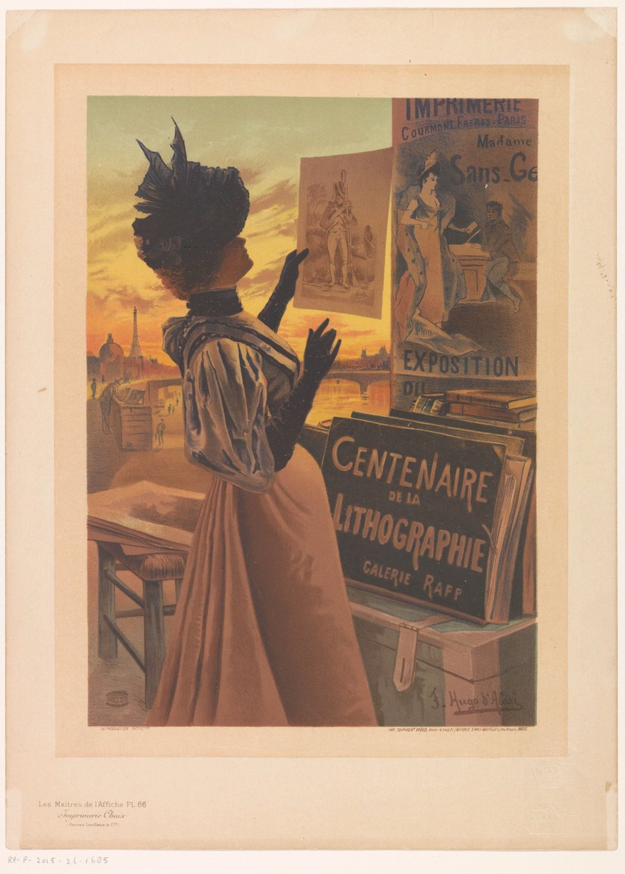Annons för Exposition du Centenaire de la Lithographie anordnad av Galerie Rapp Les Maîtres de l
