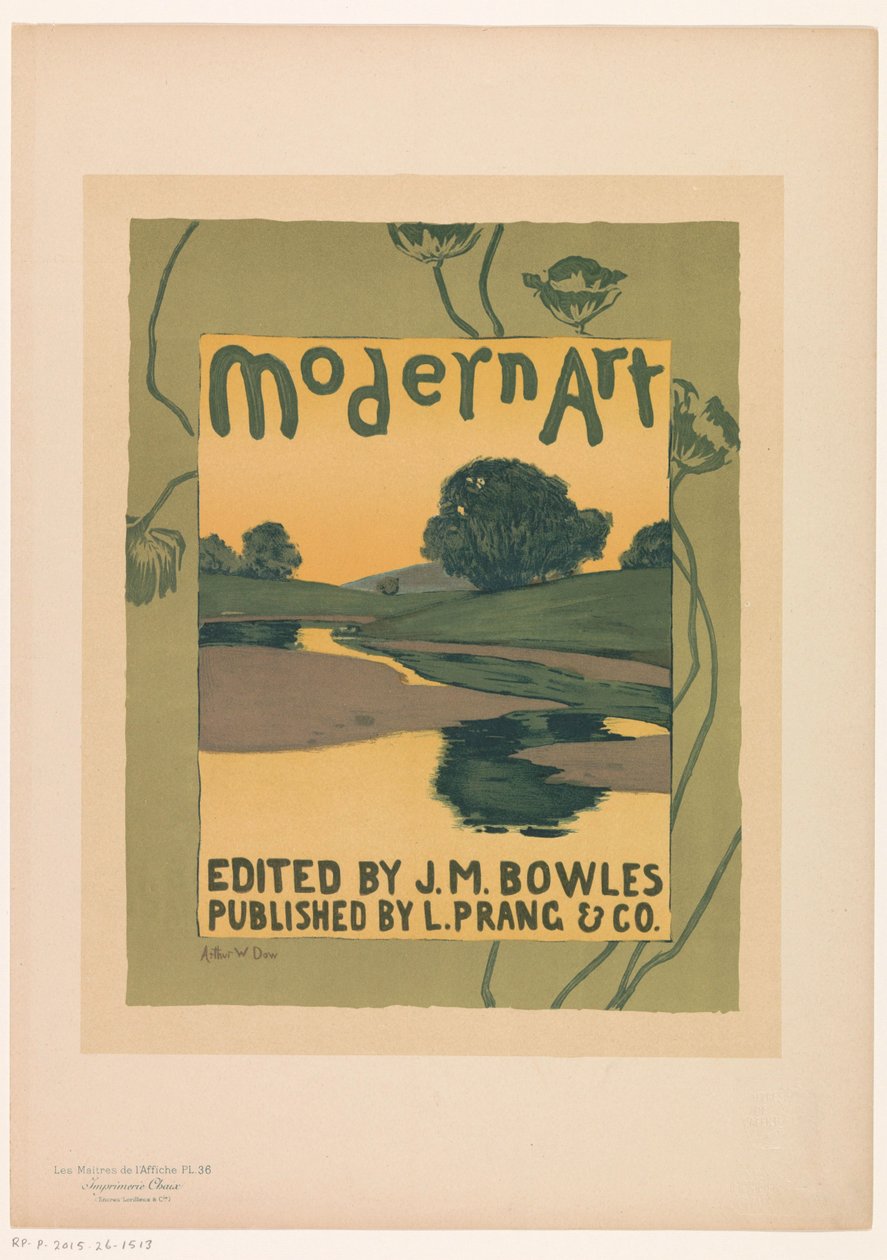Annons för Modern Art tijdschrift magazine Les Maîtres de l