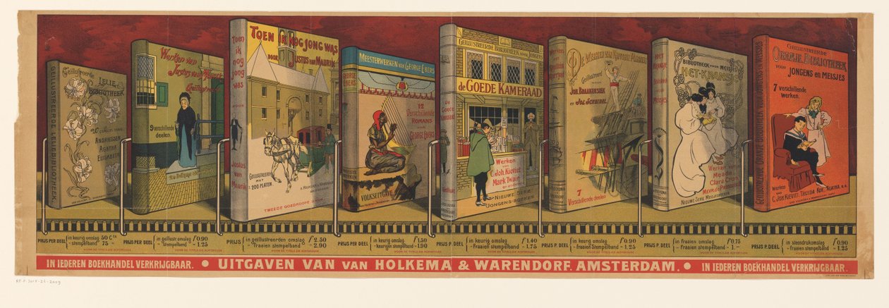 Affisch från förlaget Holkema & Warendorf i Amsterdam av Anonymous
