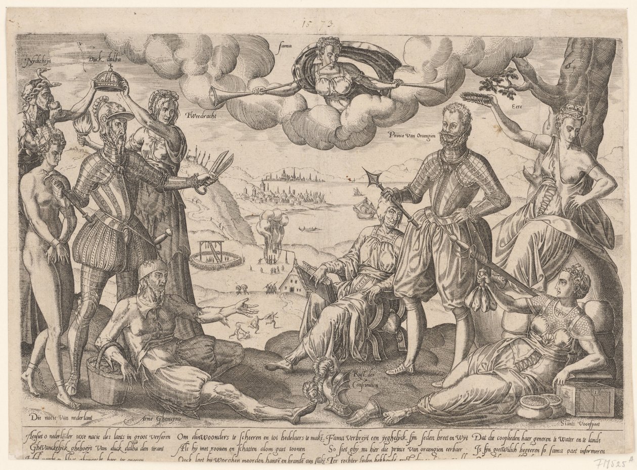 Allegoriskt tryck av hertigen av Alva och prinsen av Orange Allegoriskt tryck av hertigen av Alva och prinsen av Orange, ca. 1572 av Anonymous