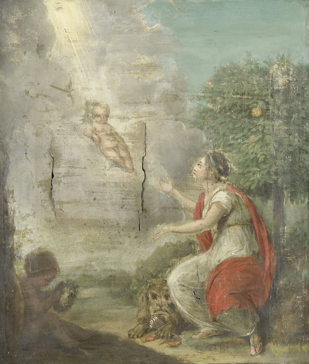 Allegorisk representation av födelsen av William Frederick, prins av Orange-Nassau, senare kung William I av Anonymous