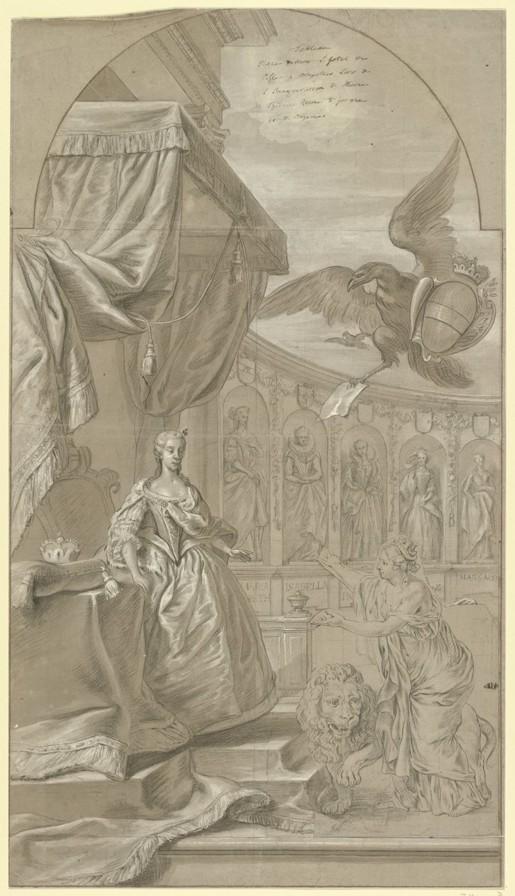 Allegori om tillträdet av ärkehertiginnan Maria Anna av Österrike som regent, 1744 av Anonymous