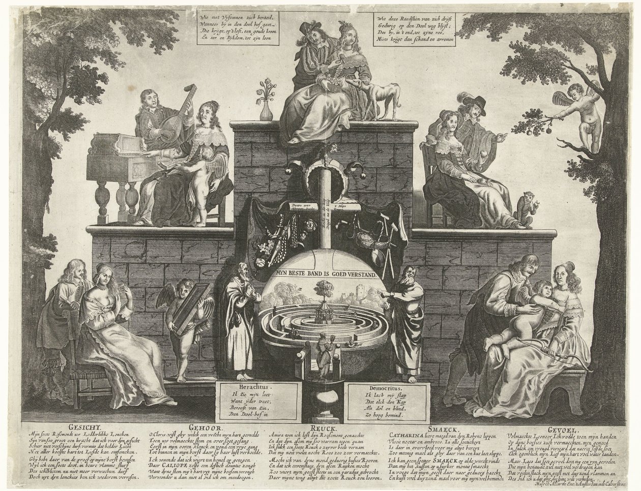 Allegory of the Maze of Human Insanity, ca 1650 av Anonymous
