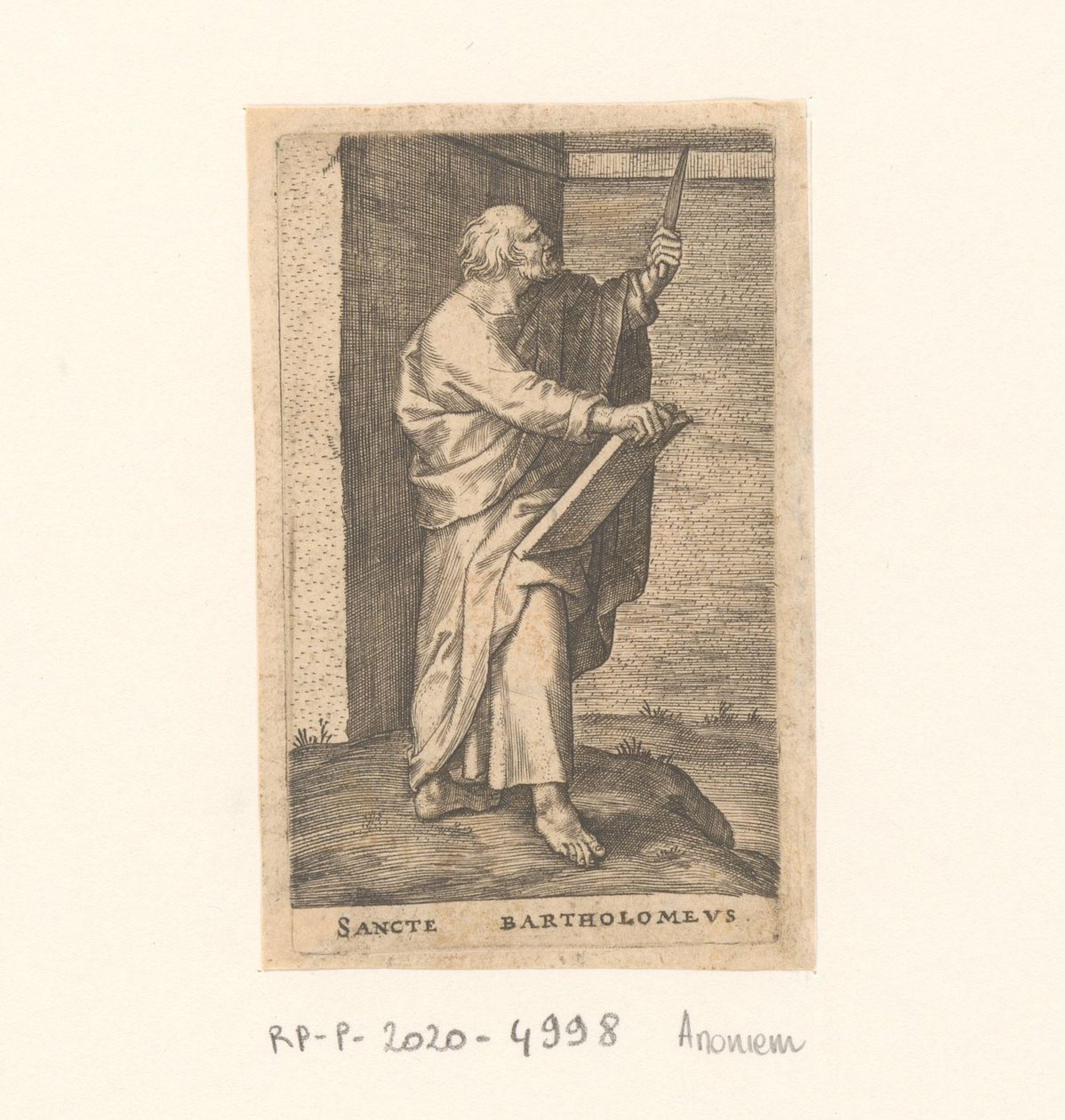 Apostel Bartolomeus Sancte Bartholomew (titel på objekt) Apostlar (serietitel) av Anonymous