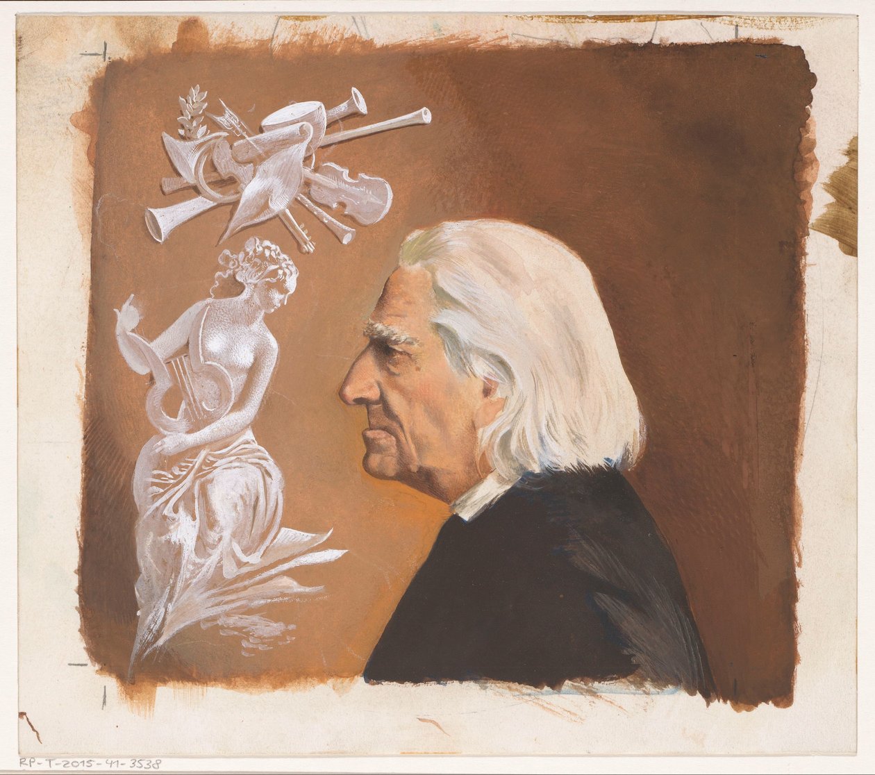 Banddesign för: Jean Rousselot, Frans Liszt. En stor kompositörs liv, ca. 1961 av Anonymous
