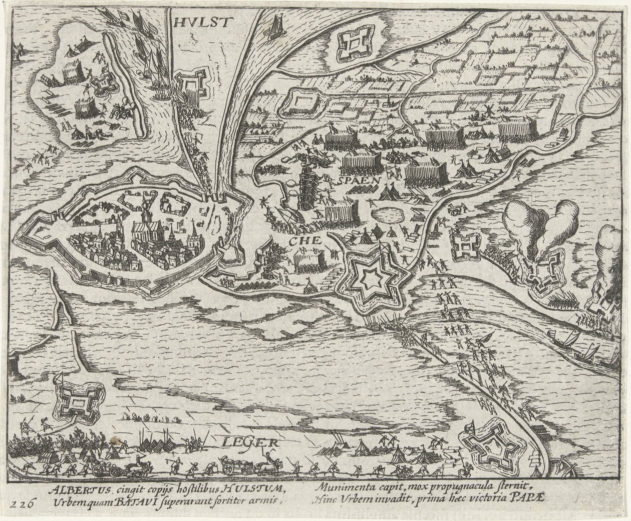 Belägring av Hulst av ärkehertig Albrecht, 1596 av Anonymous