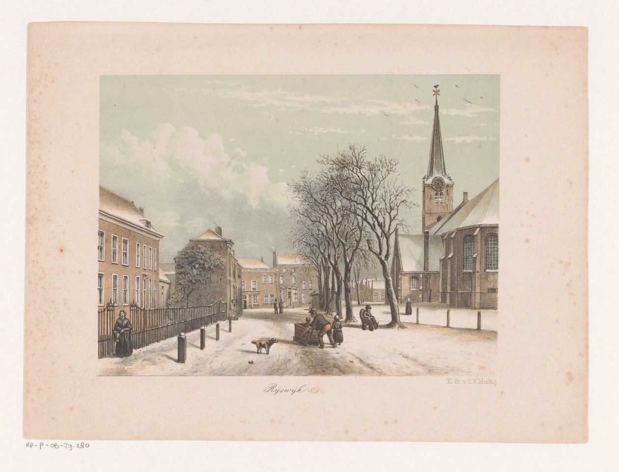 Snöig gata i Rijswijk av Anonymous