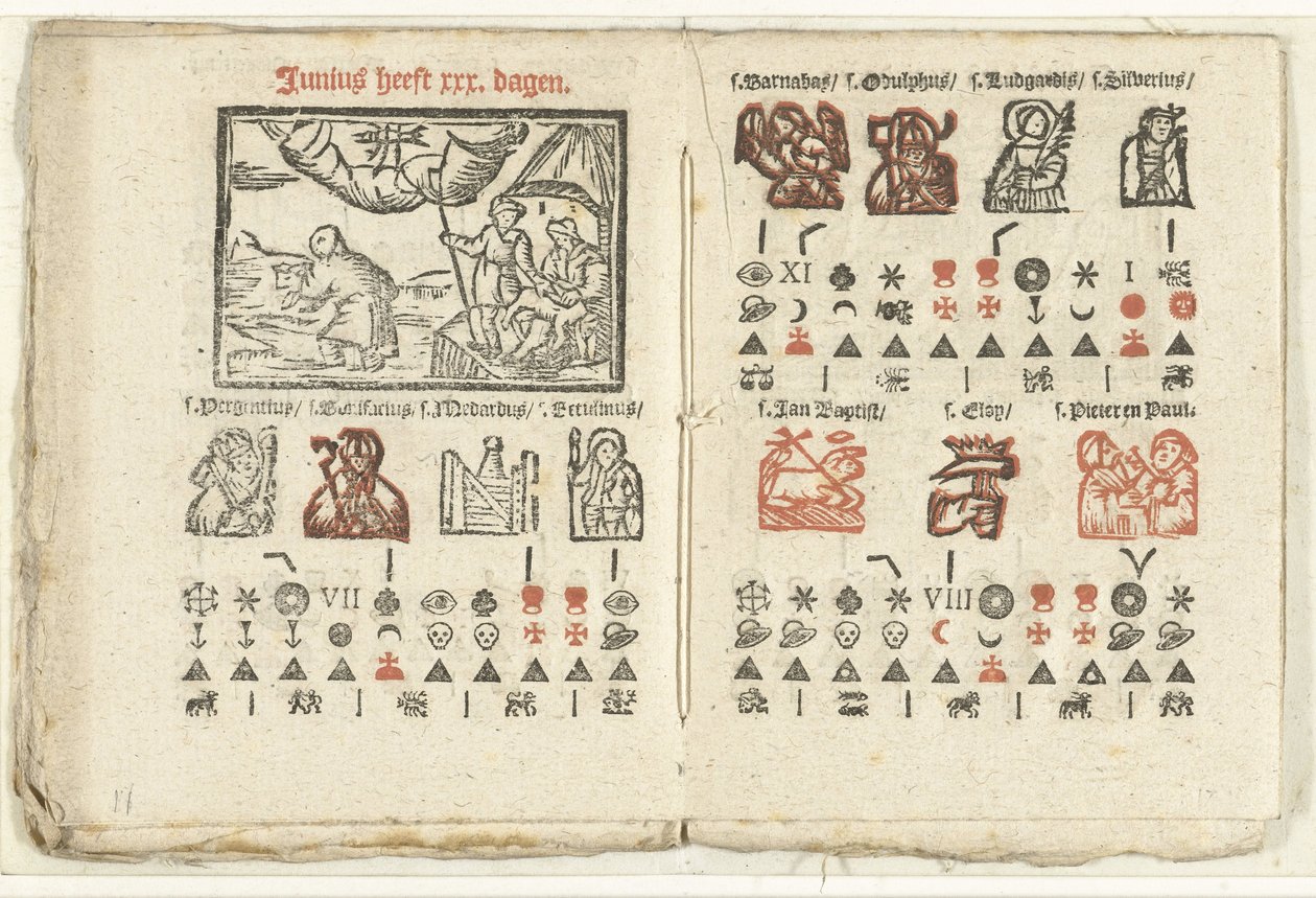 Sidor med prognosen för juni 1712 av Anonymous