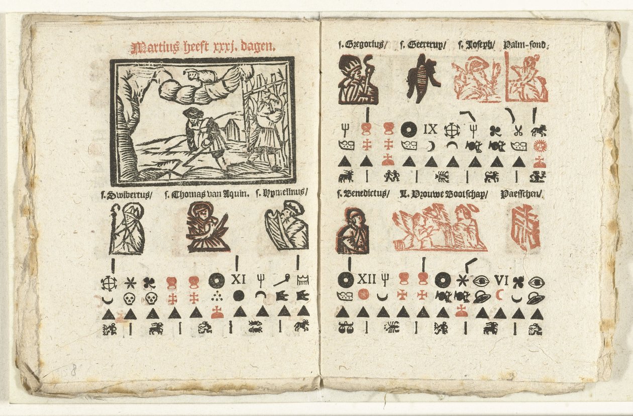 Sidor med prognosen för mars 1712 av Anonymous