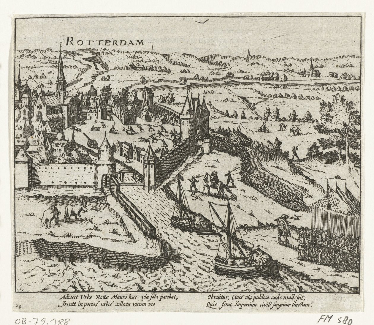 Bossu invaderar Rotterdam, 1572 av Anonymous