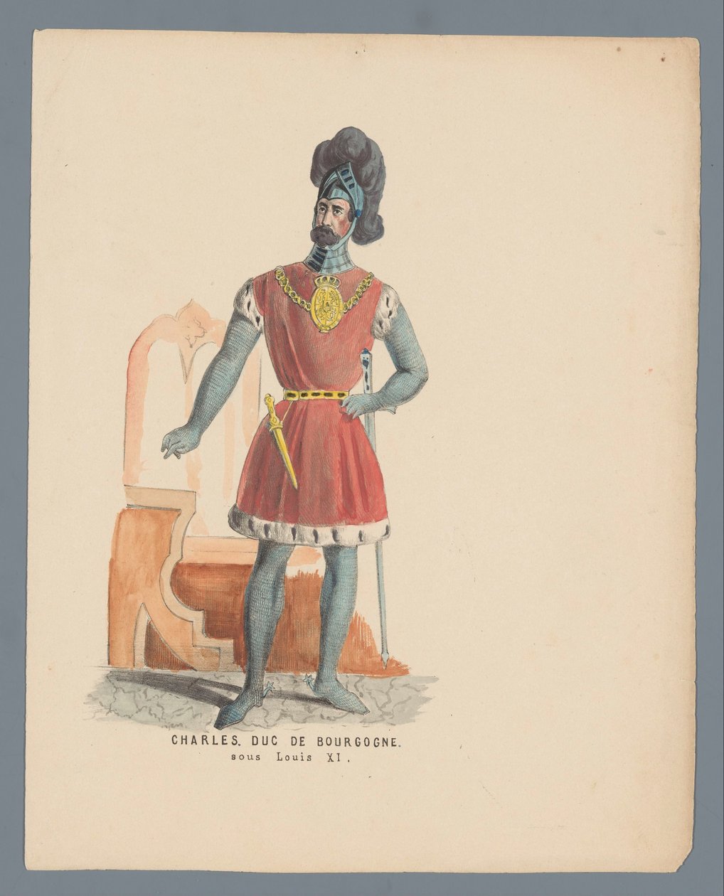 Charles. hertig av Bourgogne. under Ludvig XI (titel på objekt) av Anonymous