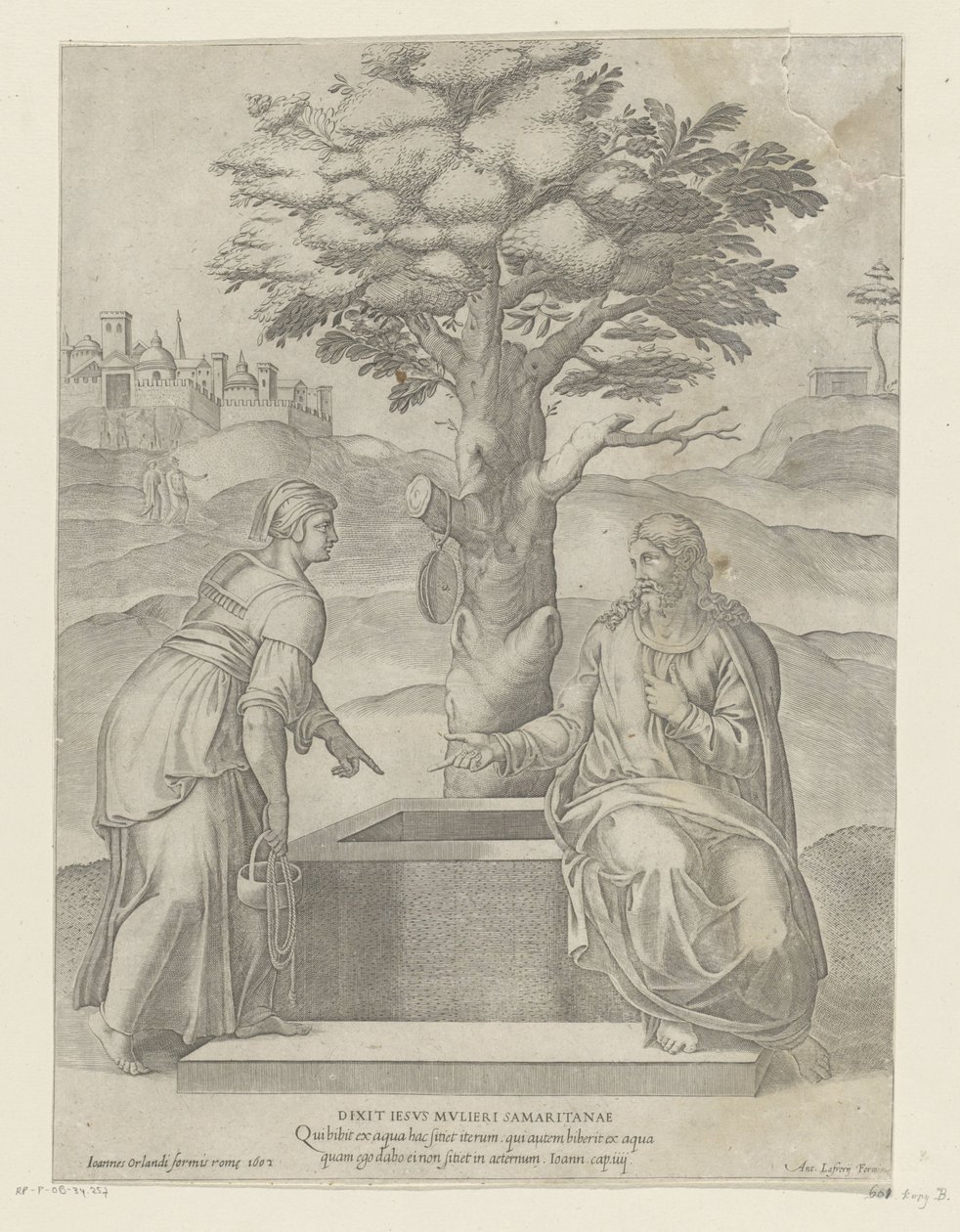 Kristus och den samaritanska kvinnan vid brunnen av Anonymous
