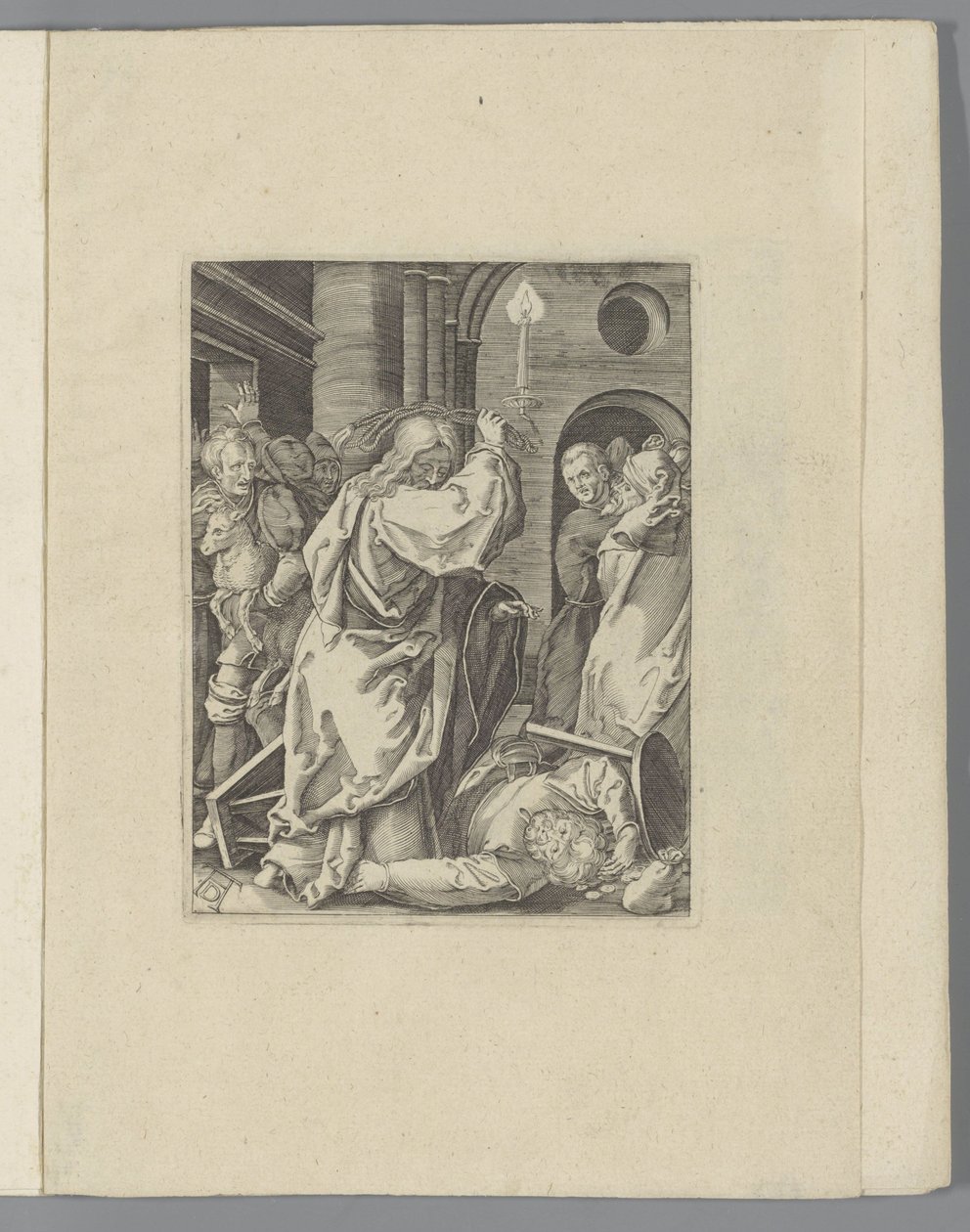 Kristus driver ut växlarna från templet The Little Passion (serietitel) Passio Christi Ab Alberto Durer Nurenburgensi Effigiata (serietitel) av Anonymous