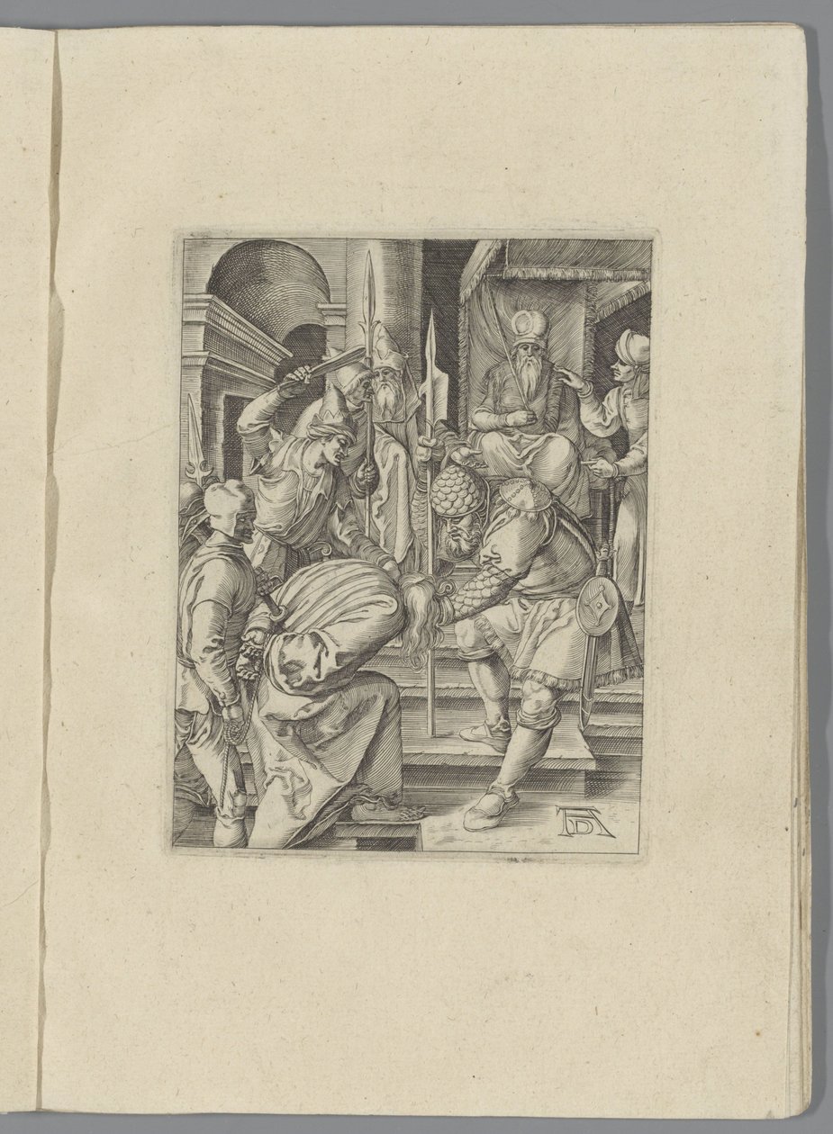Kristus för Annas De kleine Passie (serietitel) The Passion of Christ Effigied av Albert Durer av Nürnberg (serietitel) av Anonymous