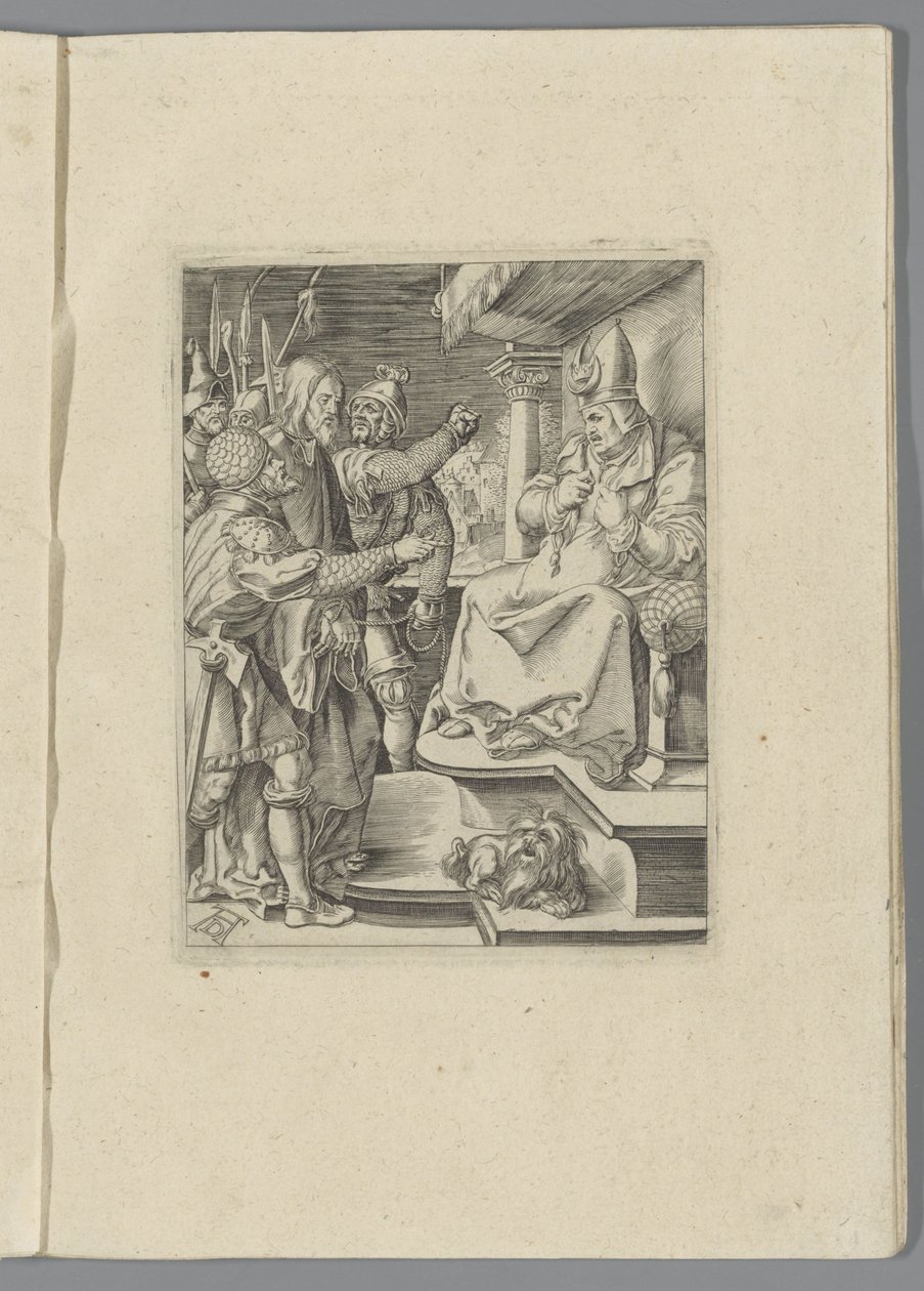 Kristus för Kaifas De kleine Passie (serietitel) The Passion of Christ Effigied av Albert Durer av Nürnberg (serietitel) av Anonymous