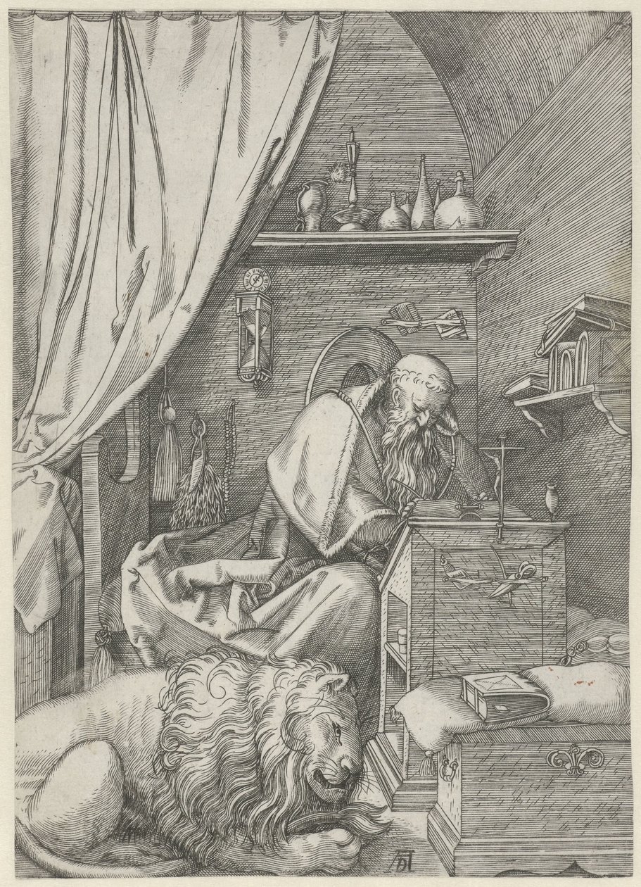 Saint Hieronymus i sitt arbetsrum av Anonymous