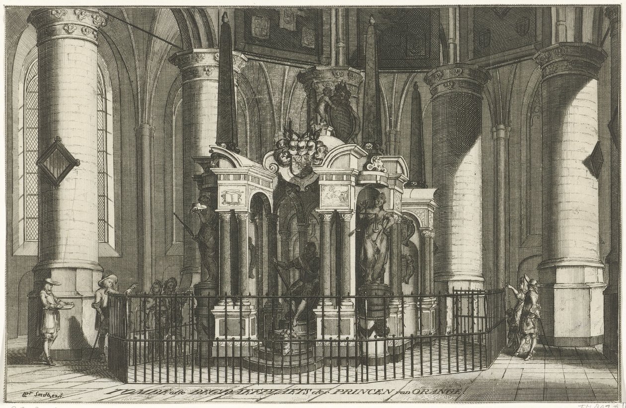 Vilhelm av Oranges grav, 1623 Tombe ofte Begraefplaets der Princen van Orange (titel på objekt) av Anonymous